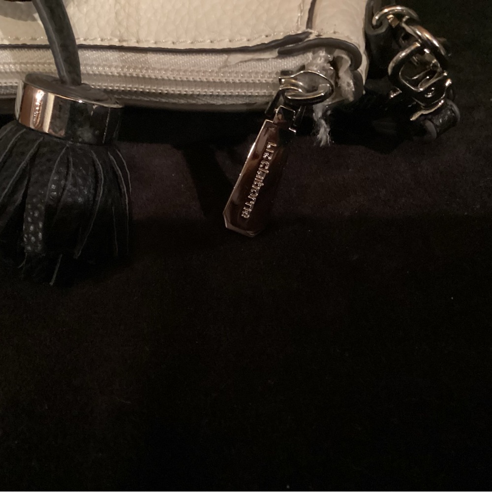 Liz Claiborne Tassel Crossbody in cream and black - Picture 7 of 9